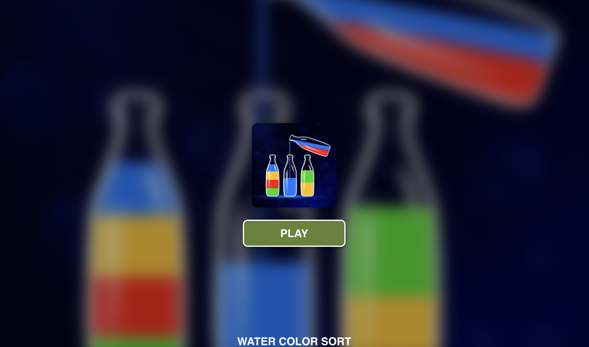 Gameplay preview of Water Color Sort browser game from our arcade library collection showcase page