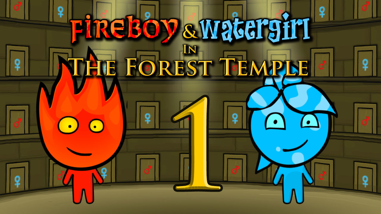 Gameplay preview of Fireboy and Watergirl: Forest Temple browser game from our arcade library collection showcase page