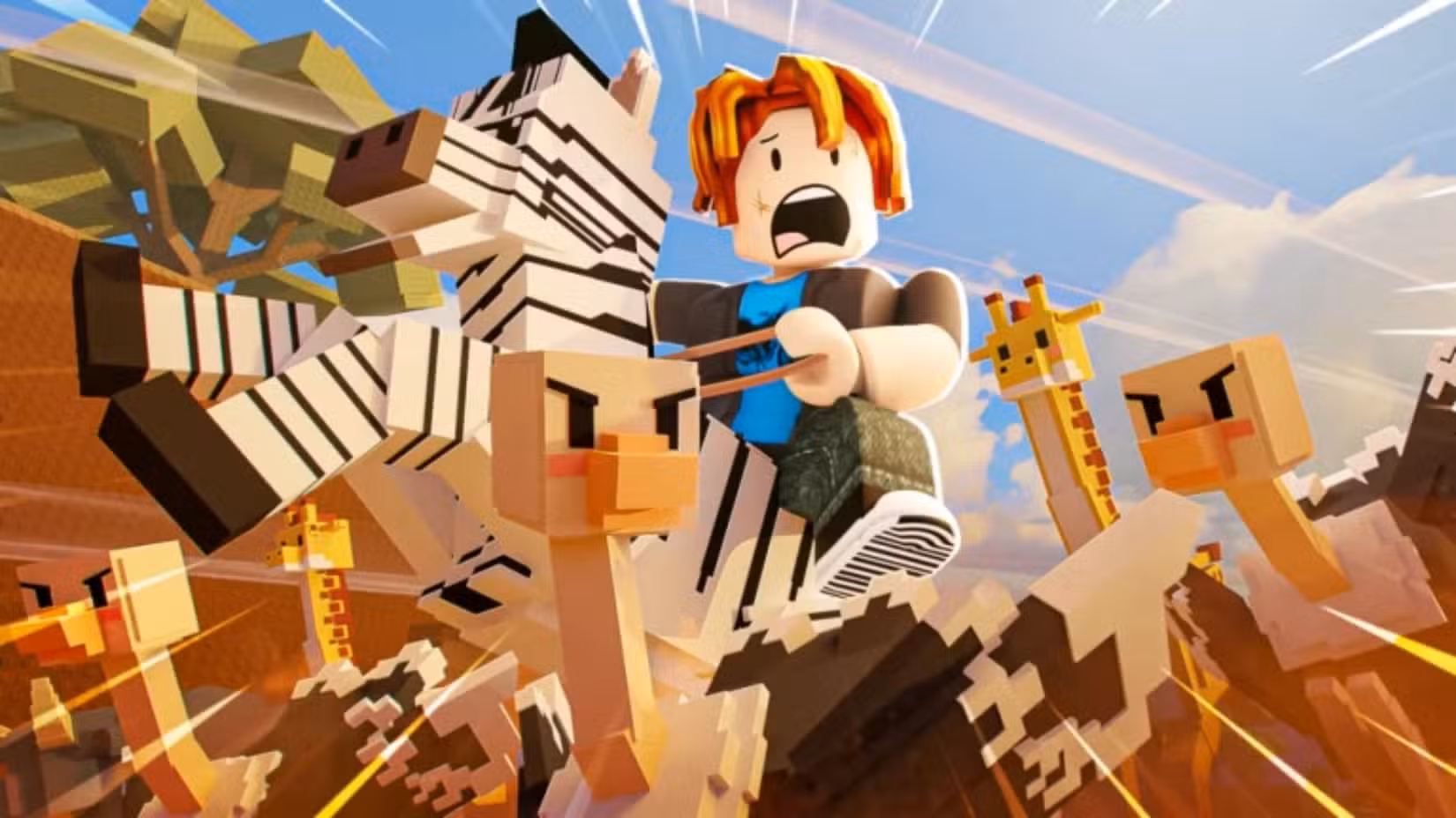 Caretaker receives Raise Animals code rewards in front of bustling farm stalls